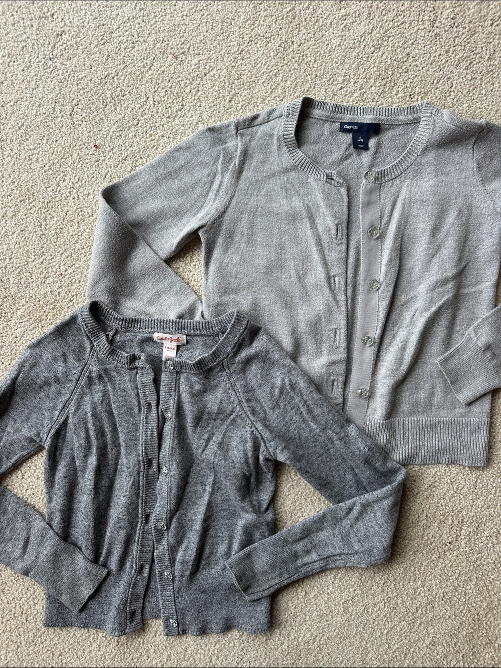 GAP & Cat & Jack Girls Gray Knit Cardigans